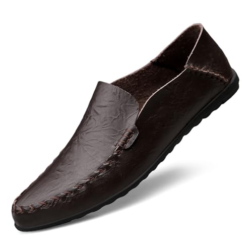 Dress Shoes for Men Men's Handmade Leather Loafers Soft Casual Flats for Men Quality Sneakers for Everyday Wear