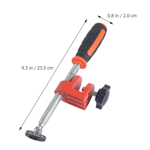 Abrazadera tipo F de carpintería con clip rojo de presión ajustable 3