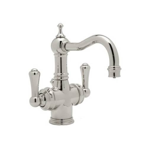 Rohl U 1370LS-STN-2 Satin Nickel Perrin and Rowe Georgian Era Low Lead Filtered Bathroom Faucet with Metal Lever