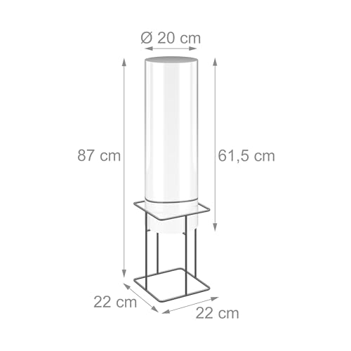 Torre elevadora de peces con efecto vacío en acrílico transparente para estanques Relaxdays 5