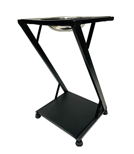 Image of Goyal steel & furniture Beauty Parlor Salon Cutting Barber Makeup Manicure Padicure Trolley and Bowl Heavy Duty Trolley (1, Z Single Black)