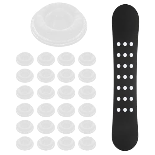 Aoreun 25 Stück Snowboard Stomp Pad,Klar Anti-Rutsch Stomp Pad 3D, Selbstklebendes Snowboard Griffpolster aus Silikon, rutschfeste Snowboard Pads für Herren Damen, Winter-Ski-Zubehör