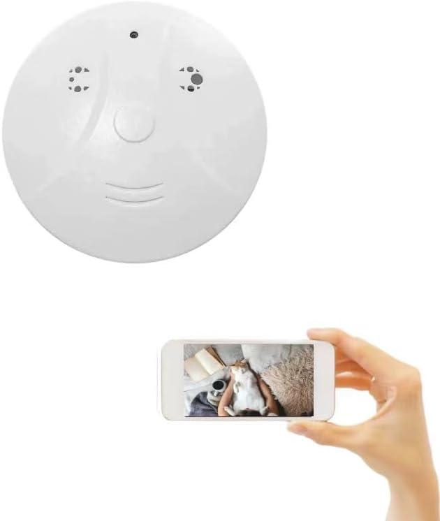 Camera Detector WiFi HD 1080P Hidden Camera Smoke Detector Surveillance Camera for Keeping Eyes on Home Warehouse Bedroom Security Dome Cameras for Baby Pet