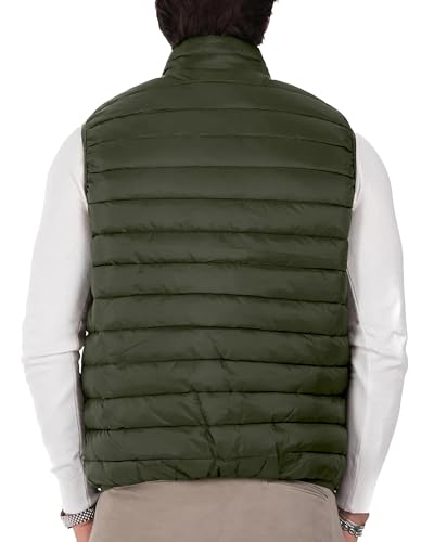 Polu Men's Puffer Vest Lightweight Sleeveless Jacket Full Zipper Outerwear Vest Outdoor Puffer Vest with Pockets3