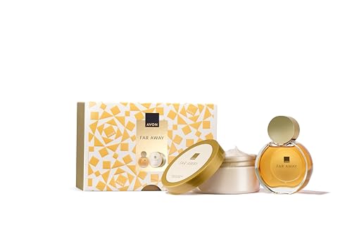 AVON Set de Regalo Far Away Eau de Parfum y Manteca Corporal | Perfume de Mujer de Larga Duración | Fragancia Oriental, Floral y Femenina con Vainilla y Sándalo | 50 ml + 200 ml