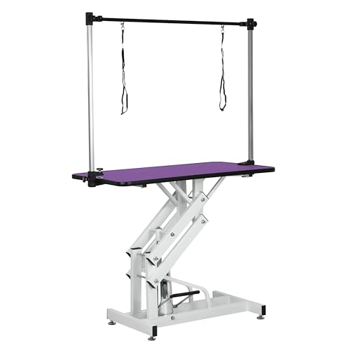 ACIDBOLT Hydraulic Pet Grooming Table, 42'' Durable Foldable Dog Grooming Table Suitable for Small...