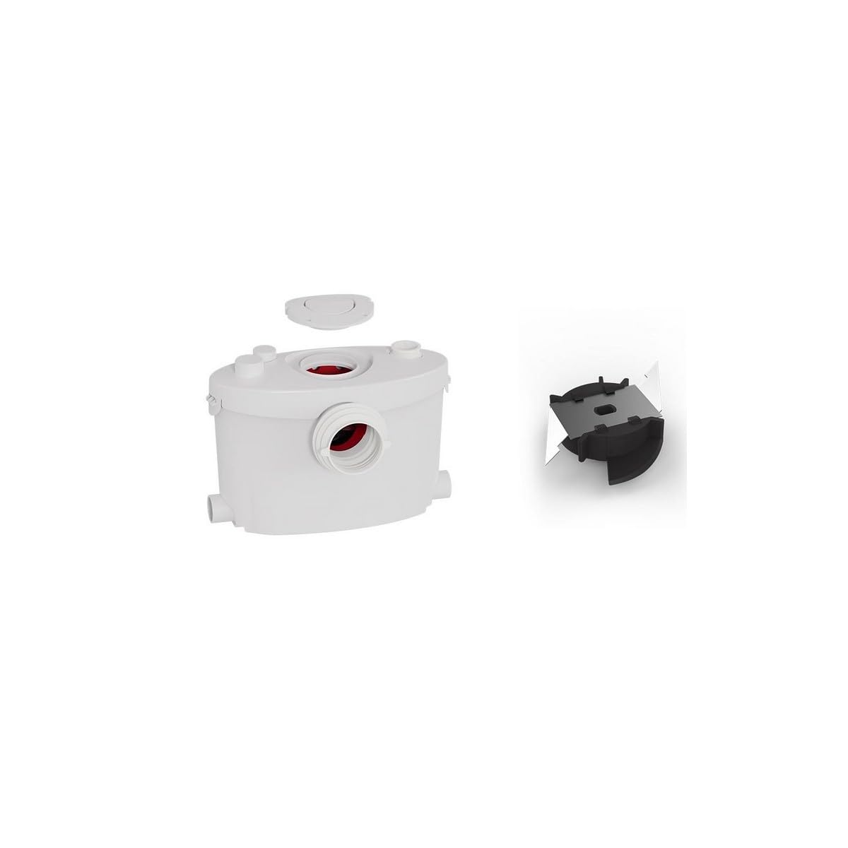 Broyeur WC Sanitaire Adaptable Silencieux marque Française BSF-550-UP | Broyeur Sanitaire avec Trappe de Maintenance rapide pour salle de Bain et WC, Puissance de Relevage et Broyage 550 watts
