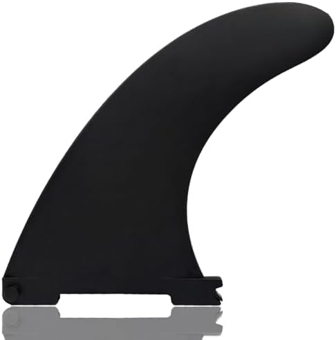 Anfyko Paddleboard Fin Replacement - Quick Install, Enhanced Nylon Fiberglass, Classic Curved Design - Center Fin for Inflatable SUP Stand Up Paddle Board (1P Black)
