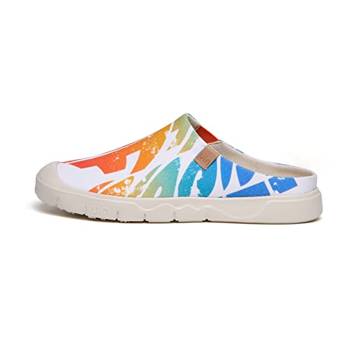 UIN Women's Fashion Sneakers Lightweight Walking Casual Slip Ons Comfortable Canvas Art Painted Travel Shoes Cadiz Surfing Wave (10)