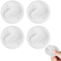 4 Stück Duschvorhang Clips mit Wasserschutz, weiß Selbstklebende Duschvorhang Dusche Winddichte Splash Guard Kleiner Drahthalter für Dusche Hängen Camper Badezimmer Heimdekoration Innen- und Außenbere