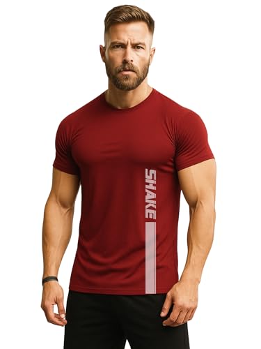 Image of 3Colours RGB Active Fit Men's Sports T-Shirt - Lightweight Quick Dry Polyester Gym & Running Wear-Shake