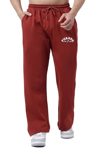 Image of FUAARK Men's Premium Polycotton Relaxed Loose Fit Sports Gym Stylish Track Pant Trouser for Men