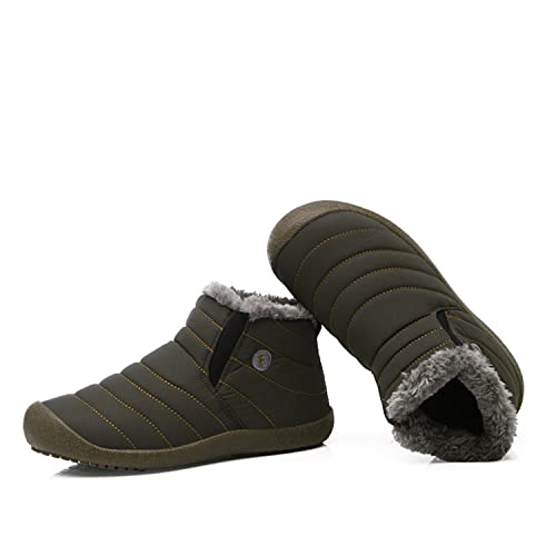 MDPCX Mens Womens Ultimate Warm Snow Boots Winter Shoes Slip On Ankle Booties Anti-Slip Water Resistant Fully Fur Lined Outdoor Sneakers2