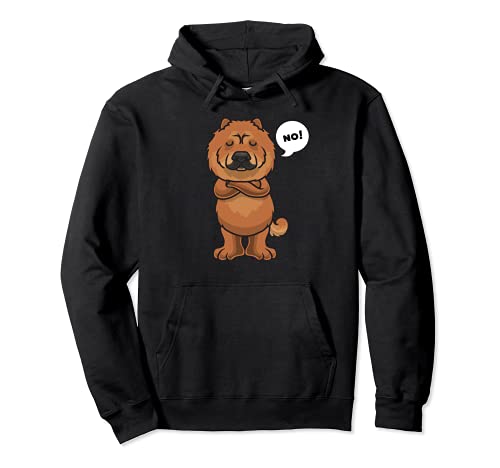 Stubborn Chow Chow Dog funny Pullover Hoodie, Black