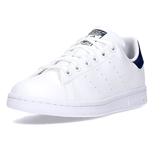 adidas Mixte enfant Stan Smith Sneaker, Cloud White Cloud White Dark Blue, 38 EU