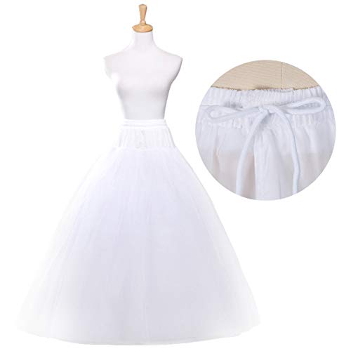 Make You Perfect Full A-Line Underskirt Hoopless Petticoat Skirt For Women Ball Gown Slip Crinoline Underskirt 4 Layers Crinoline Petticoat For Wedding Dress thumb #1