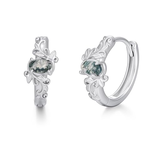 Suiknsn Moss Agate t[vCO fB[X 925X^[OVo[ ̎ CO h Vo[/[YS[h/S[h/ubNXAQ[gWG[ a ̓Mtg, S, X^[OVo[ X^[