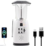 Lámpara de Camping Solar y de Manivela con Radio FM, Senderismo