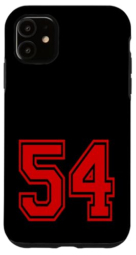 No.54 Red Sports Team Style �X�}�z�P�[�X iPhone 11 �p