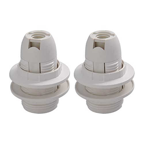 2 Pcs Electric Light Lamp Holder E14 Bulb Light Lamp Holder Socket Pendant Socket Lampshade Ring for Most Light Bulbs