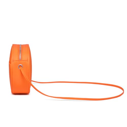 Image of Circle Crossbody Bag for Women NYLON Circle Purse with Zipper Adjustable Knot Shoulder Straps