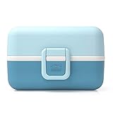 monbento - MB Tresor blau Iceberg Brotdose Kinder mit Trennwand - Bento box Kids mit Fächer - Individuell Gestaltbar - Snack Box