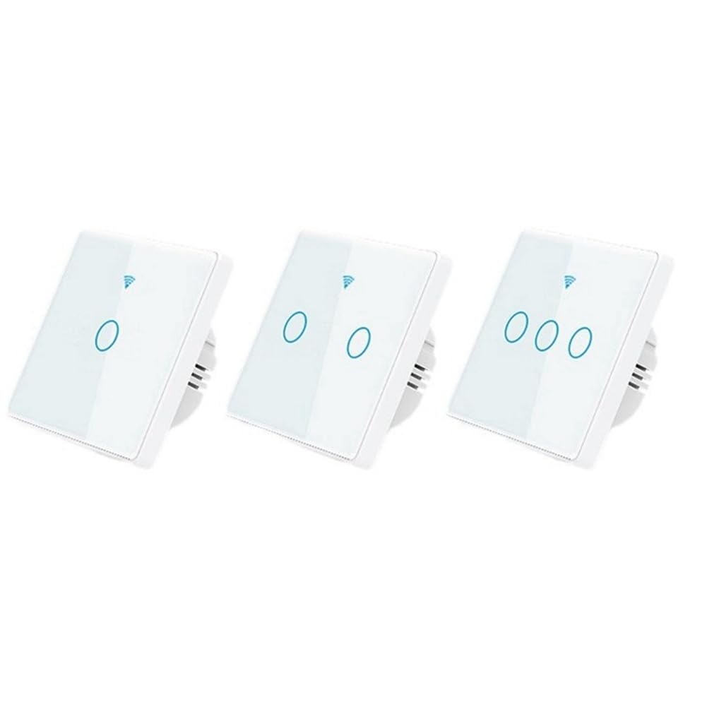 Interruptor de Pared Wi-Fi, Control de Pantalla Táctil Inteligente para, Interruptor de Luz Inteligente, Se Utiliza para Ajustar la Luz