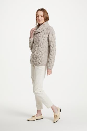 Image of Soft Merino Chunky Cable Cowl Aran Sweater by Aran Woollen Mills