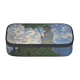 クロード モネ 散歩 日傘をさす女性 ペンケース 筆箱 大容量 筆入れ おしゃれ かわいい 小学生 中学生 高校生 大学生 男の子 女の子 お祝い プレゼント