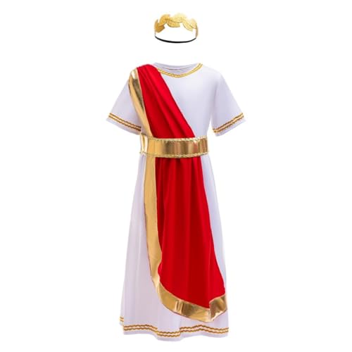Lito Angels Fancy Dress Greek Roman Antique Costume with Laurel Headband for Children Boys Size 5-12 Years