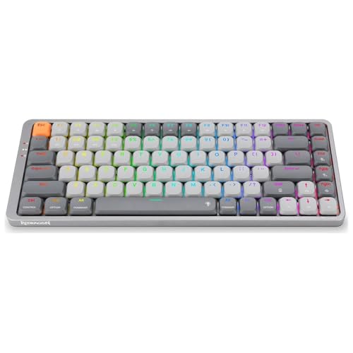 Image of Redragon Gamer Azure Keyboard K652 Grey Triple RGB Connectivity 75%