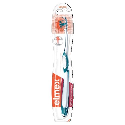 ELMEX - Brosse à Dents Souple - Spéciale Anti Caries - Précision Interdentaire nettoie en profondeur et prévient la formation des caries grâce à sa technologie de brins Cover