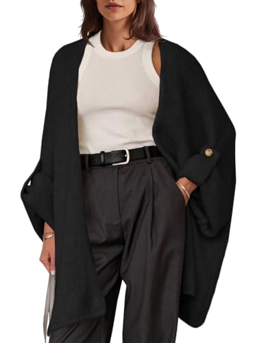 Image of Saodimallsu Womens Oversized Long Cardigan Sweaters Casual Open Front Chunky Knit Slouchy Fall Trendy Sweater Coats