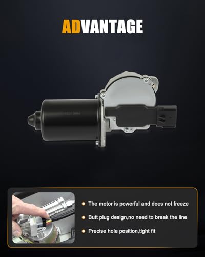 Image of ROADFAR Front Windshield Wiper Motor Fit for Jeep for Wrangler 2007-2016 | Fit For Jeep For Wrangler 2007-2016|Replace 55077859AB|55077859AC|55077859AD|68002388AA|5 Pins