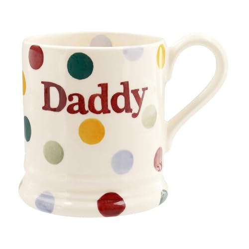 Emma Bridgewater Taza Grande de 1/2 Pinta (300 ml) - Tazas de Ceramica Para Desayuno, Cafe, Capuchino, Café con Leche o Té, Diseños Originales y Bonitos, Mug Papá a lunares