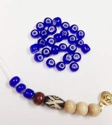 インディアンジュエリー　アンティークホワイトハートブルー 141021-h22.jpg