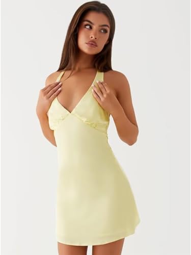 Bedlover Satin Homecoming Dresses for Teens 2025 Short Halter Prom Cocktail Party Gowns with Bow3