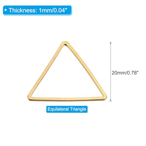 PATIKIL 60 Pcs Triangle Beading Findings 20mm Gold Hoop Earrings