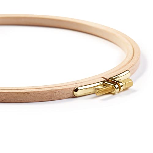 Prym - Prym Natural-Coloured (0.8x19cm) Beech Wood Embroidery Frame with Brass Screw - 1 Piece - Image 3