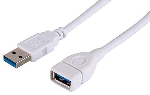 Image of USB High - Speed Extension Cable 3.0 /2.0 for keyboards pendrive mouse etc. (1.5M, White)