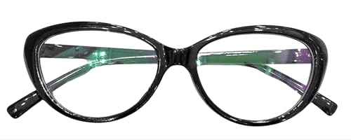 Image of Reading Glasses for Women Men Power +1.00 1.25 1.50 1.75 2.00 2.25 2.50 2.75 3.00 Computer Mobile Anti Blue Light Generic Glasses Cat Eye Automatic UV Protection Lightweight black