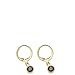 Produktbild JEWELS BY LEONARDO Ohrhänger Ciao Lola 1 Paar  Ohr-Ringe aus goldfarbenem Edelstahl  beweglicher schwarzer Glaskristall eingefasst mit ziselierten Rand  Schmuck Geschenk für Frauen  018783