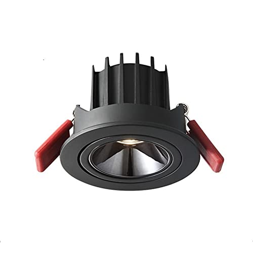 LYMSXAZOU Downlight LED empotrable para Techo, 5W-15W, 3000K-6500K, para Dormitorio, 1100LM, Color Negro.