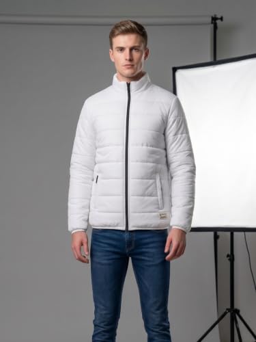 Image of Sanhok Mens Waterproof Imported Polyester Trendy Lightweight Stylish Regular Fit Standard Length Full Sleeve Zipper Jacket for Winter Casual Wear