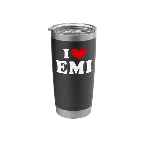 I Love Emi, I Heart Emi Stainless Steel Insulated Tumbler