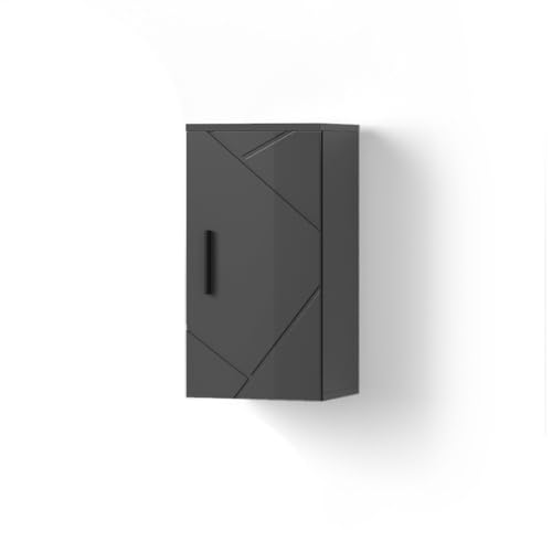 Livinity Badschrank Ronco, Anthrazit Hochglanz, 30 x 59 cm