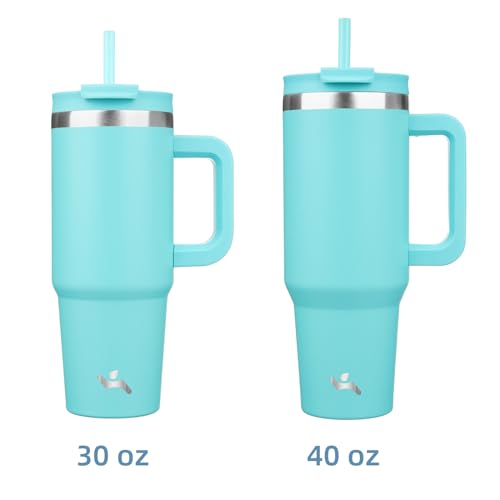 Image of Konokyo 40 oz Insulated Tumbler Water Bottle with Handle, Straw Lid