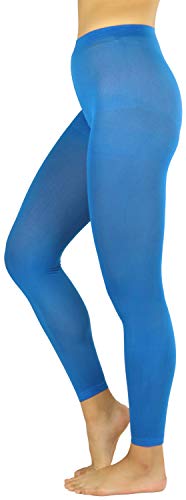 Image of ToBeInStyle Women's Opaque Ankle Long Nylon Footless Fun Tights Pantyhose