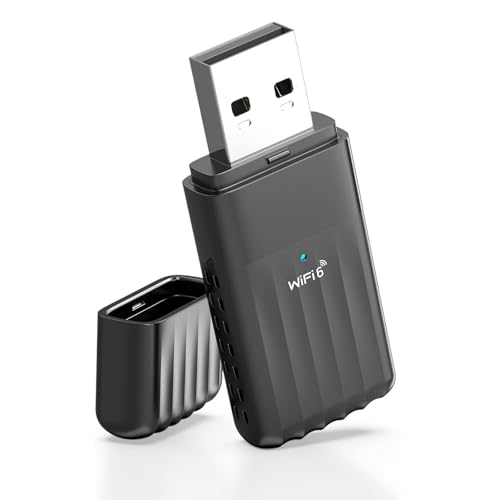 WONLINK WiFi 6 WLAN USB Adapter 900Mbps Dualband (WLAN Stick/WLAN Dongle) mit Bluetooth 5.3, MU-MIMO, WPA3 & integrierter Antenne für Windows 10/11 - Wireless USB Adapter
