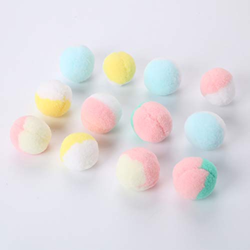 POPETPOP 15Pcs Bolas de Gato Gato Bolas de Pompom Gatinho Gato Bola de Pelúcia Perseguindo Gato de B